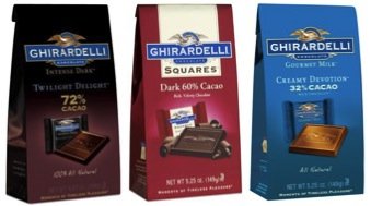 Ghirardelli Chocolate Squares (Pack of 3) Twilight Delight, Dark 60% Cacao, Creamy Devotion logo