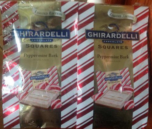 Ghirardelli Chocolate Squares Peppermint Bark Natural Flavor 9.56 Oz. Limited Edition (Pack of 2) logo