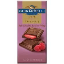 Ghirardelli Dark and Raspberry Filled Candy Bar, 3.5 Ounce — 12 Per Case. logo