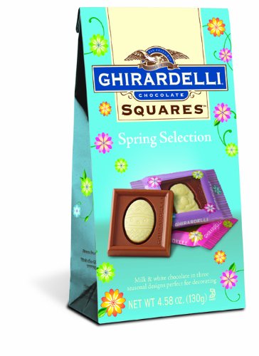 Ghirardelli Easter Milk & White Chocolate Squares, Spring Selection, 4.58 ounce Package logo