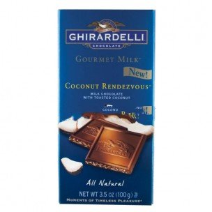 Ghirardelli Gourmet Milk Coconut Bar 3.5 Ounces 12 Count logo