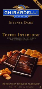 Ghirardelli Intense Dark – Toffee Interlude, 3.5 Oz, 12 Count logo