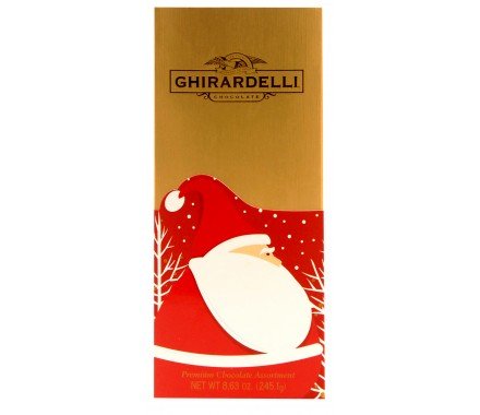 Ghirardelli Jolly Santa Silhouette Box logo