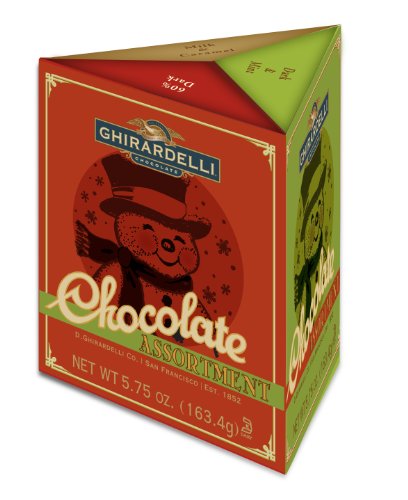 Ghirardelli Nostalgic Trio (milk and Caramel, Dark and Mint, Dark 60% Cacao) Chocolate Squares Gift Box logo