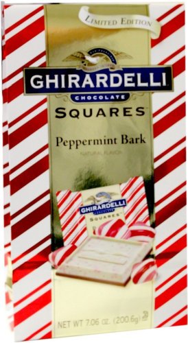 Ghirardelli Peppermint Bark Squares Limited Edition 7.06oz. (Pack of 2 Bags) logo