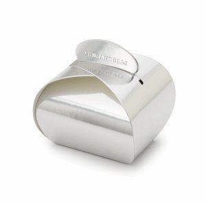 Ghirardelli Silver Origami Favor Box logo