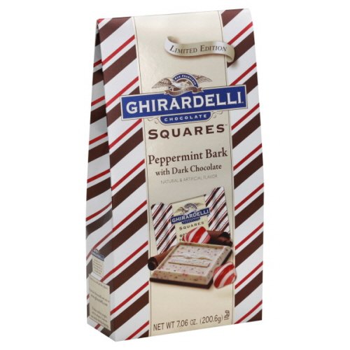 Ghirardelli Squares Peppermint Bark With Dark Chocolate 4.45 Oz Package logo