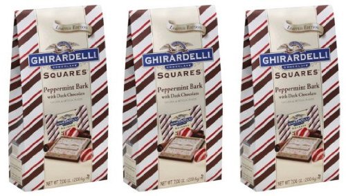 Ghirardelli Squares Peppermint Bark With Dark Chocolate 4.45 Oz Stand-up Bag, Pack of 3 logo