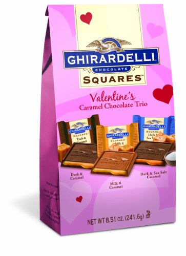 Ghirardelli Valentine’s Chocolate Squares, Caramel Trio, 8.51 ounce Packages (Pack of 3) logo