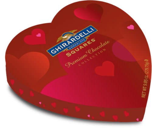 Ghirardelli Valentine’s Chocolate Squares, Premium Chocolate Assortment, 9.85 ounce Heart Boxes (Pack of 2) logo
