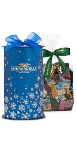 Ghirardelli Winter Wishes Gift Cylinder Gift logo