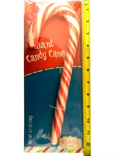 Giant Candy Cane, 11 Inches Tall X 3/4 Inch Thick (very Limited Stock) logo