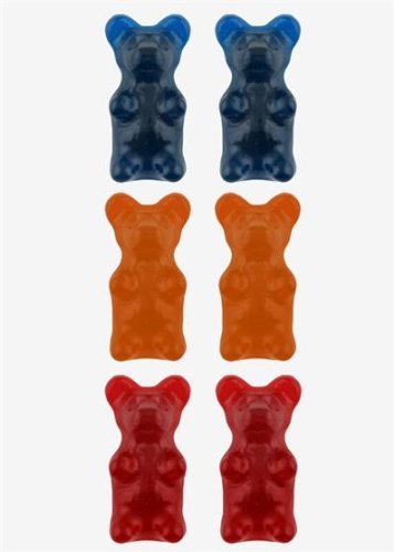 Giant Gummy Bear Big Bear Six Pack- Blue Raspberry/orange/cherry logo