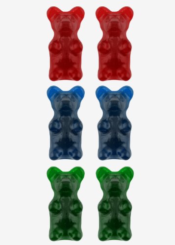 Giant Gummy Bear Big Bear Six Pack- Cherry/blue Raspberry/apple logo