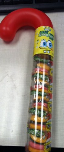 Giant Spongebob Krabby Patties Candy Cane 3.52oz logo