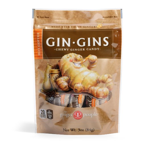 Gin Gins Hot Coffee Chewy Ginger Candy 6pk logo