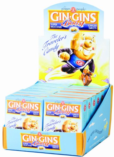 Gin Gins Super Strength Ginger Caramel Candy Travel Box 12pk logo