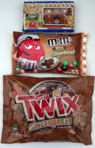 Gingerbread Lovers Limited Edition Holiday Twix Gingerbread Cookie Bars, Milk Chocolate Gingerbread M&m’s and Gingerbread Flavored Peeps logo