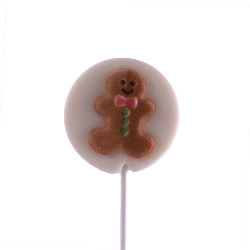 Gingerbread Man On Circle Lollipop logo