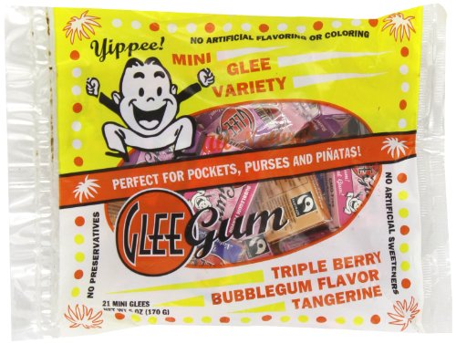 Glee Gum Mini Glee Variety, 4-piece Mini Glees, 6 ounce Bags (Pack of 5) logo