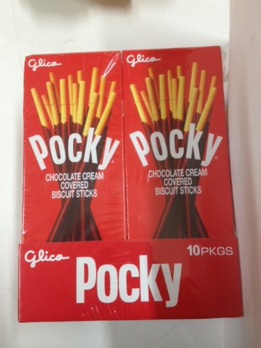 Glico Pocky Chocolate Cream Covered Biscuit Sticks logo