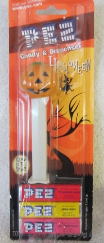 Glow In The Dark Happy Halloween Pumpkin Pez Dispenser In Blister Pack logo