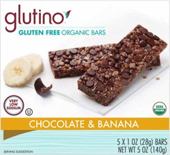 Glutino Chocolate Banana Chewy Bar 5oz 1 Pack (5bars) logo