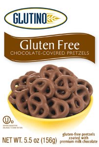 Glutino Fudge Covered Pretzels – Gluten Free, 5.5 ounce Bag (Pack of 3) logo