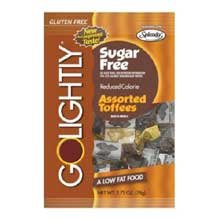 Go Lightly Sugar Free Assorted Toffee Candy, 2.75 Ounce Bag — 12 Per Case. logo