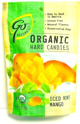 Go Naturally Organic Gluten Free Hard Candies Iced Mint Mango — 3.5 Oz logo