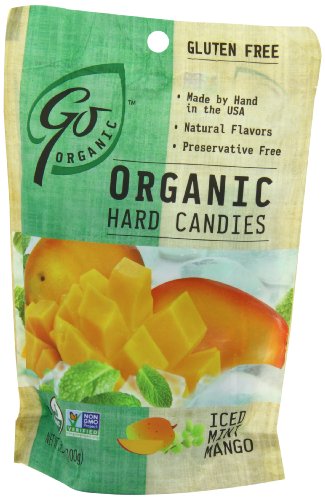 Go Naturally Organic Hard Candy Iced Mint Mango, 3.5 ounce (Pack of 6) logo