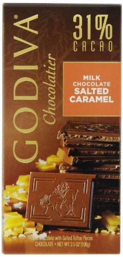 Godiva Chocolate Bar, Milk Caramel, 3.5-ounces (Pack of 5) logo