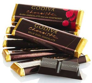 Godiva Chocolate Dark Chocolate Bars, 6 Bar Assortment logo