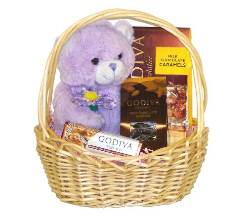 Godiva Chocolates Galore Valentine’s Day Pink Bear & Assorted Chocolate Gourmet Gift Basket logo