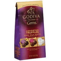 Godiva Chocolatier Assorted Classic Truffles Milk Dark White 4.25oz logo