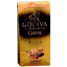 Godiva Chocolatier Gems Dark Chocolate Caramels 3.5 Oz logo