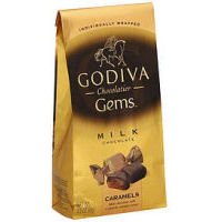 Godiva Chocolatier Gems Milk Chocolate Caramels 3.5 Oz logo