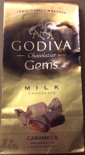 Godiva Chocolatier Gems Milk Chocolate Caramels logo