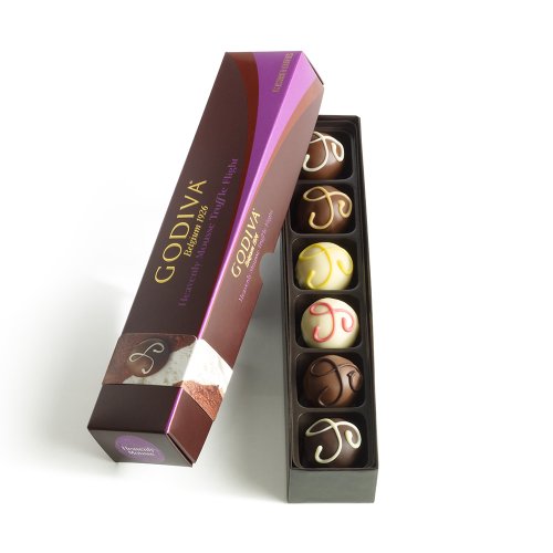 Godiva Chocolatier Heavenly Mousse Truffle Flight 6 Pieces logo