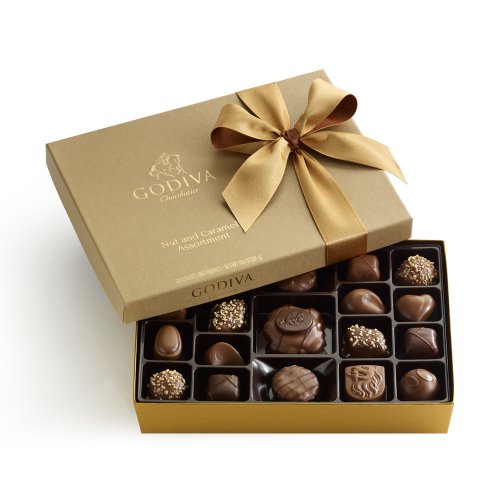 Godiva Chocolatier Nut and Caramel Gift Box 19 Pieces logo