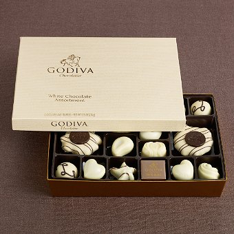 Godiva Chocolatier White Chocolate Gift Box (24 Pc.) logo