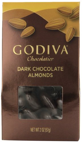 Godiva Dark Chocolate Almonds, 2-ounces (Pack of 5) logo