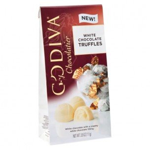 Godiva Gems White Chocolate Truffle 3.9 Ounces 6 Count logo