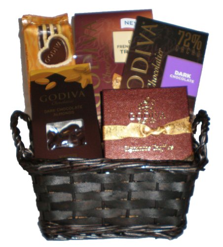 Godiva Gourmet Dark Chocolate Assorted Gift Basket-small logo