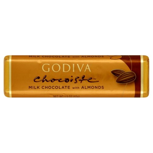 Godiva Milk Chocolate Bar With Almonds, 1.5000-ounces (Pack of 8) logo