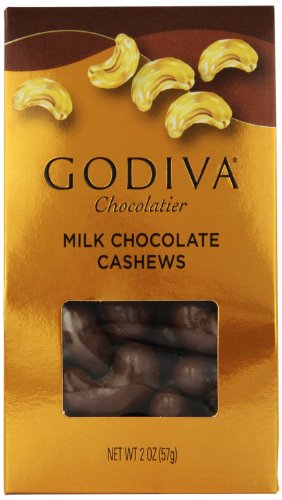 Godiva Milk Chocolate Cashews, 2-ounces (Pack of 5) logo