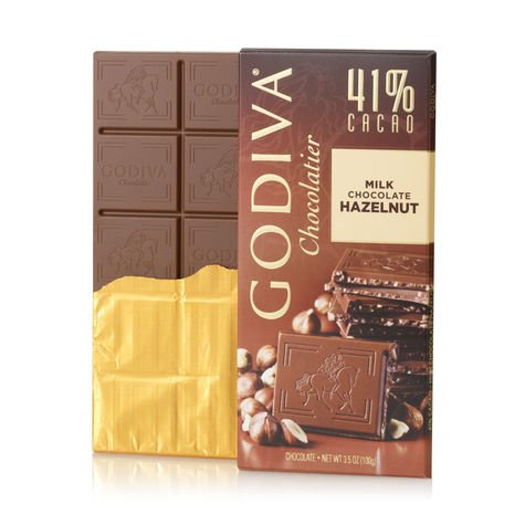 Godiva Milk Chocolate Hazelnut 100g (5-pack) logo