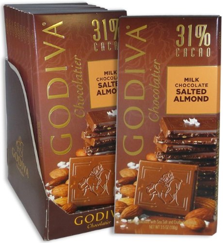 Godiva Milk Chocolate Salted Almond (Pack of 3) logo