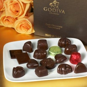 Godiva Small Dark Chocolate Assortment 6.2oz logo