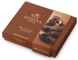 Godiva Small Milk Chocolate Assortment Box logo